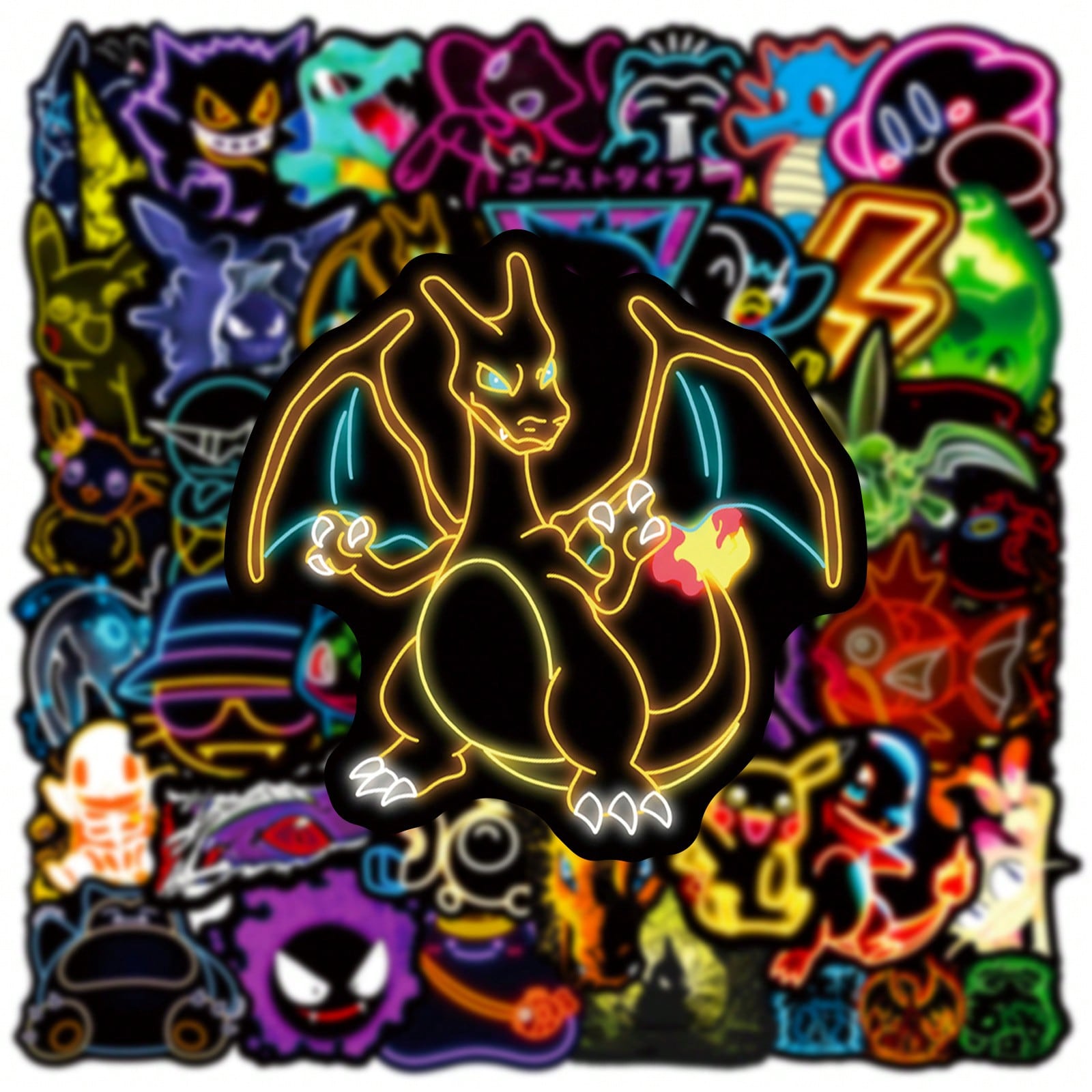 Laptop Accessories Kit - 60/100 stuks Neon Licht Anime Pokemon
