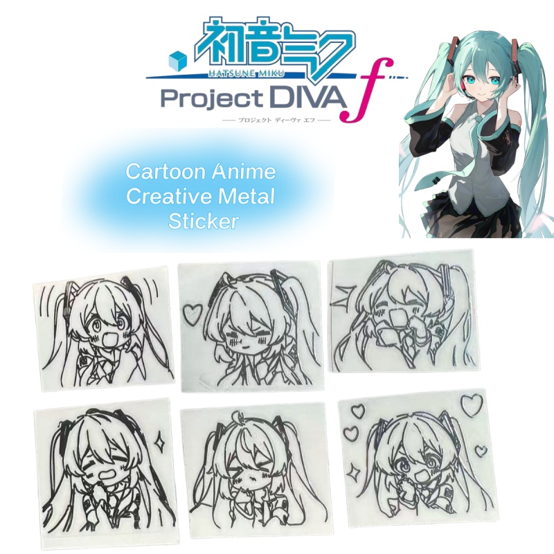 Laptop Accessories Kit - Hatsune Miku cartoon anime personageserie metalen