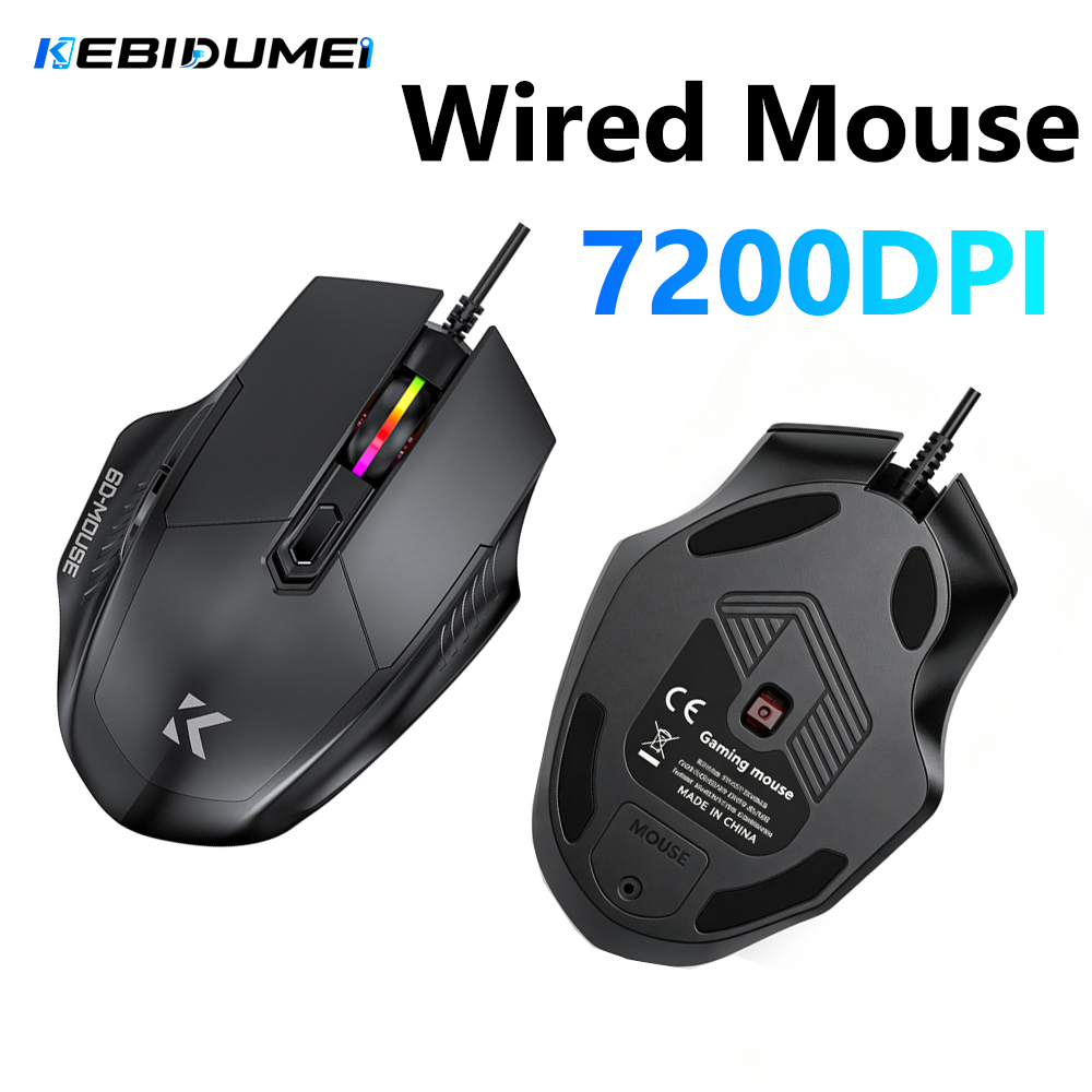 Laptop Electronics Accessories - KEBIDUMEI 7200DPI Bedrade Muis 6 Knoppen