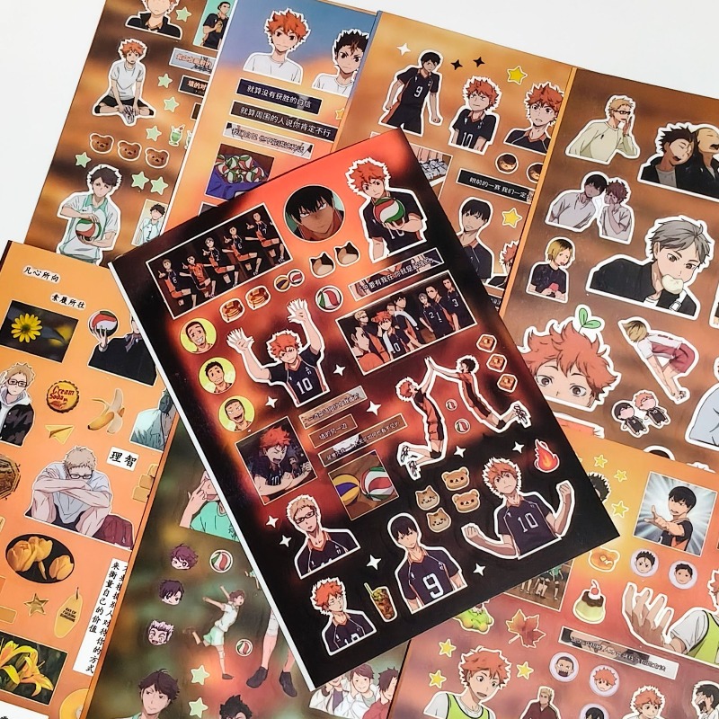 Laptop Accessories Kit - 8 stks/set Haikyuu Anime Perifere Sticker