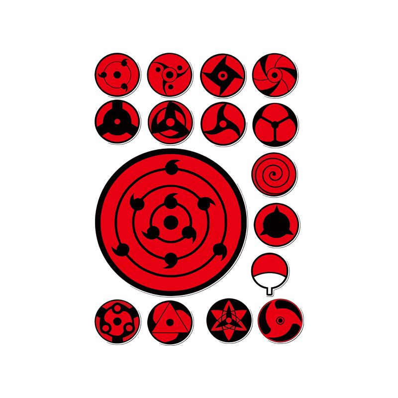 Laptop Accessories Kit - Sharingan Eye Die-cut Sticker Set Waterdichte