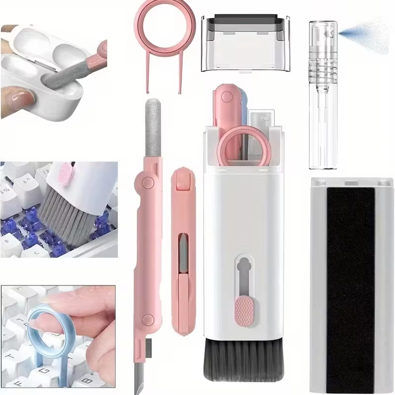 Laptop Accessories Headphones - 7-in-1 oordopjesreinigingsborstelset, toetsenbordreinigingspen, keycap-puller voor AirPods,