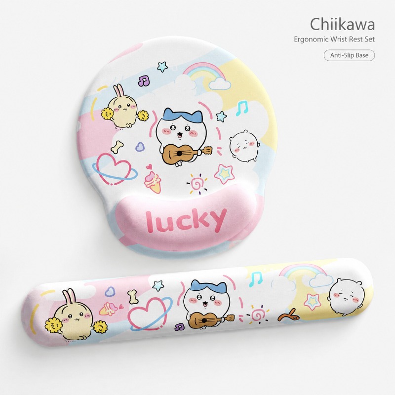 Laptop Editing Accessories - Schattig Chiikawa ergonomisch muismat polssteun zacht