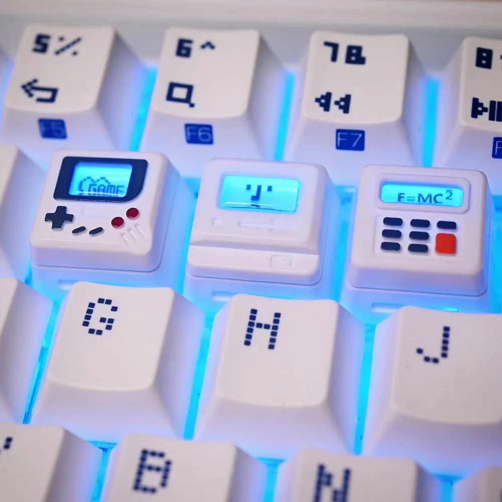 Laptop Accessories Kit - K-04 3-in-1 creatieve retro transparante toetsenbordset