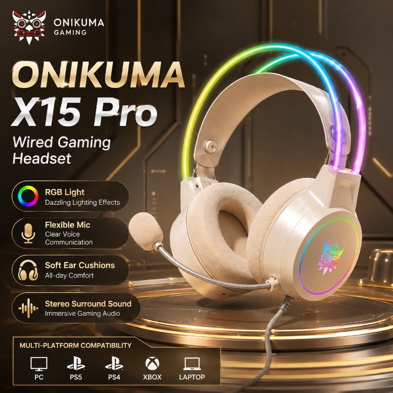 Laptop Accessories Headphones - ONIKUMA X15 Pro Gaming Headset Bedraad