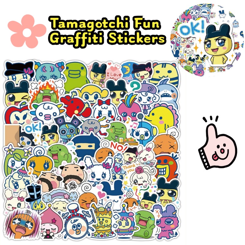 Laptop Editing Accessories - Japanse Tamagotchi-stickers Elektronisch huisdier Mametchi Kuchipatchi