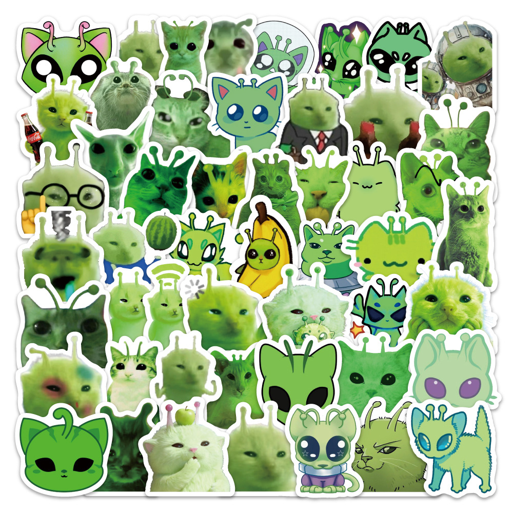 100 stuks leuke alien kat emoj - Laptop Editing Accessories recensie en prijs