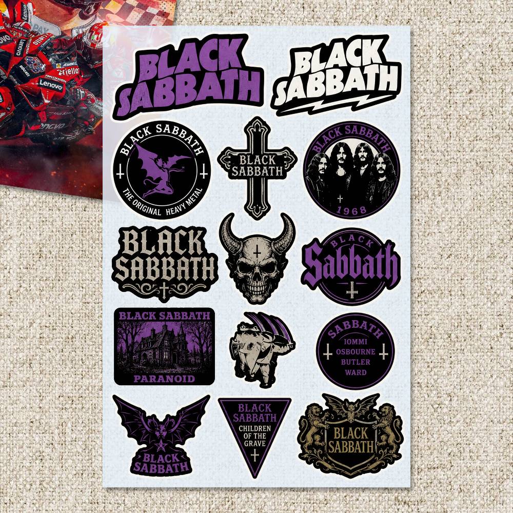 B-LACK S-ABBATH Stickers Moto  - Laptop Accessories Price recensie en prijs