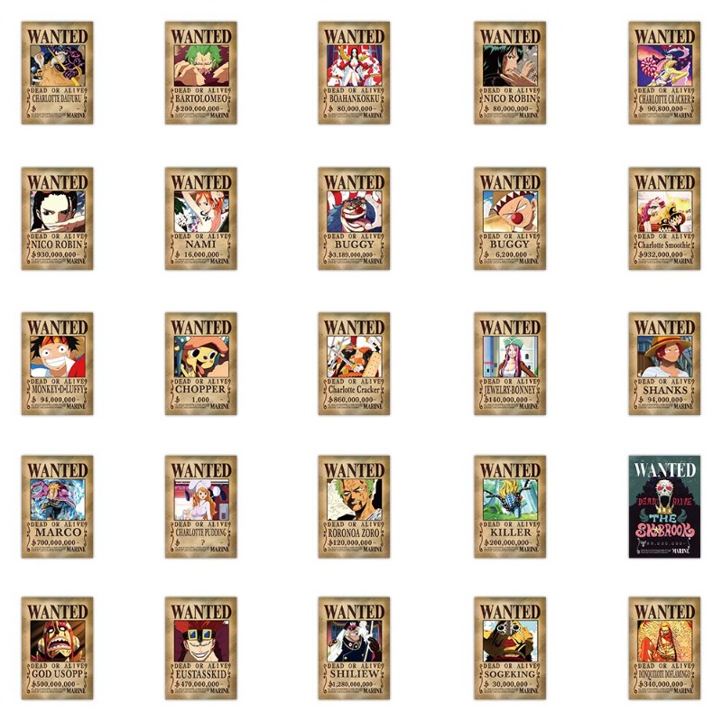 56 Stuks One Piece Wanted Post - Laptop Editing Accessories recensie en prijs